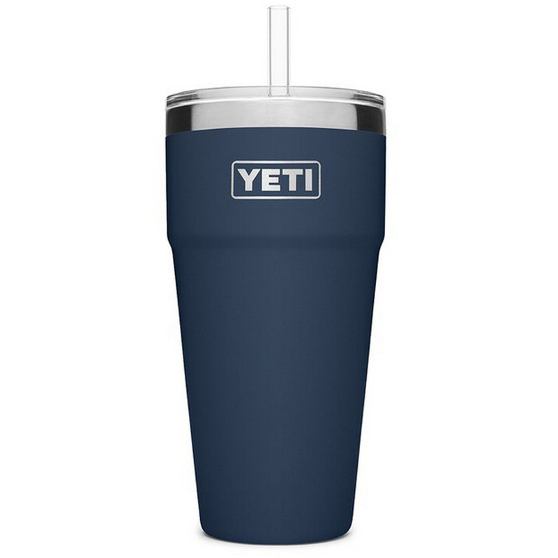 Yeti Rambler 26 Oz Stackable Cup With Straw Lid in Navy Color